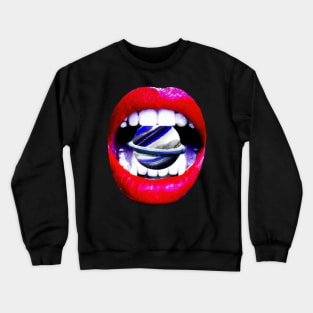 Stay groovy - Red galaxy lips design Crewneck Sweatshirt